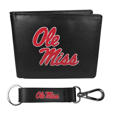 Mississippi Rebels Bi-fold Wallet & Strap Key Chain
