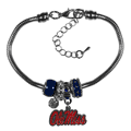 Mississippi Rebels Euro Bead Bracelet Mississippi Rebels Euro Bead Bracelet