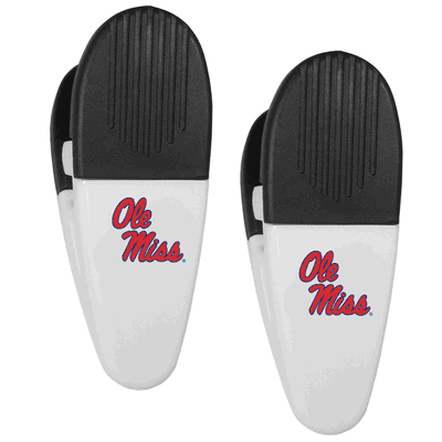 Mississippi Rebels Mini Chip Clip Magnets, 2 pk
