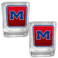 Mississippi Rebels Square Glass Shot Glass Set Mississippi Rebels Square Glass Shot Glass Set