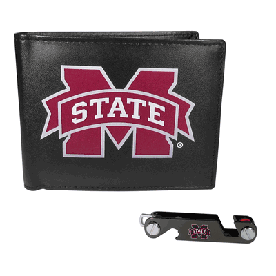 Mississippi St. Bulldogs Bi-fold Wallet & Key Organizer