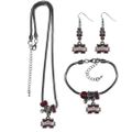 Mississippi St. Bulldogs Euro Bead Jewelry 3 piece Set Mississippi St. Bulldogs Euro Bead Jewelry 3 piece Set