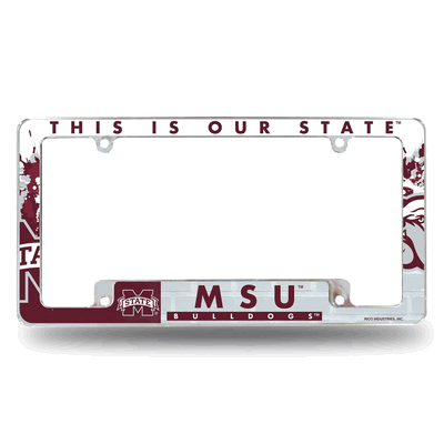 Mississippi State Bulldogs Primary Chrome Auto License Plate Frame