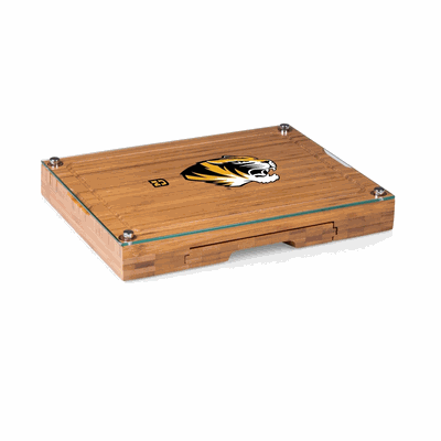 Mizzou Tigers - Concerto Glass Top Cheese Cutting Board & Tools Set
