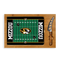 Mizzou Tigers Football Field Icon Glass Top Cutting Board & Knife Set