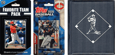 MLB Minnesota Twins Licensed 2020 Topps Team Set and Favorite Player Trading Cards Plus Storage Album