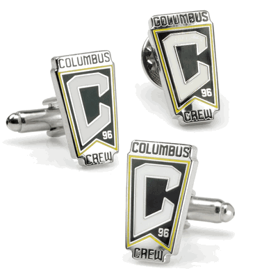 MLS Columbus Crew Cufflinks and Lapel Pin Gift Set