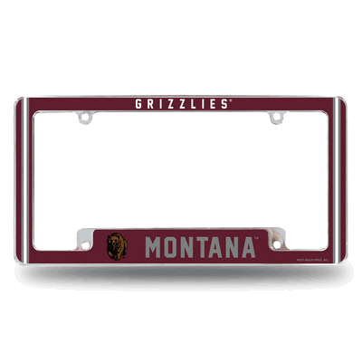 Montana Grizzlies Classic Chrome Automotive License Plate Frame