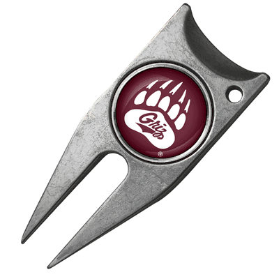 Montana Grizzlies Stealth Golf Divot Tool - Antique Nickel