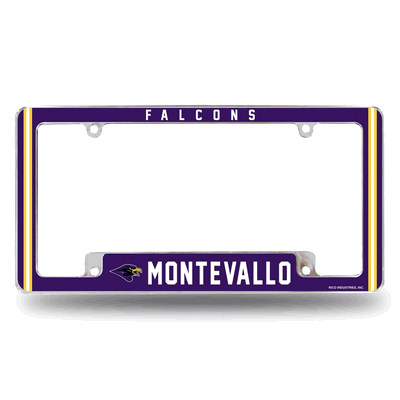 Montevallo�Falcons 12" x 6" Chrome Automotive License Plate Frame