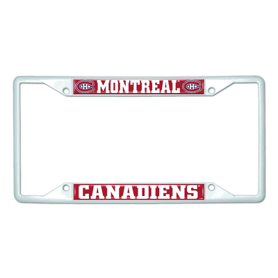 Montreal Canadiens White Metal License Plate Frame