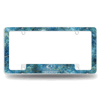Mossy Oak Fishing Coastal Inshore Chrome Auto License Plate Frame