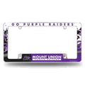 Mount Union Purple Raiders Primary Chrome Auto License Plate Frame