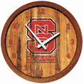 N.C. State Wolfpack 20" Barrel Team Logo Wall Clock-Primary Logo-Weathered N.C. State Wolfpack 20" Barrel Team Logo Wall Clock-Primary Logo-Weathered
