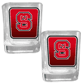 N. Carolina St. Wolfpack Square Glass Shot Glass Set N. Carolina St. Wolfpack Square Glass Shot Glass Set