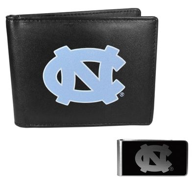 N. Carolina Tar Heels Bi-fold Wallet & Black Money Clip