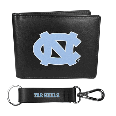 N. Carolina Tar Heels Bi-fold Wallet & Strap Key Chain