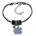 N. Carolina Tar Heels Euro Bead Bracelet N. Carolina Tar Heels Euro Bead Bracelet
