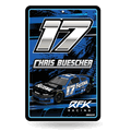 NASCAR Racing Chris Buescher No. 17 2024 11" x 17" Home Decor Sign NASCAR Racing Chris Buescher No. 17 2024 11" x 17" Home Decor Sign