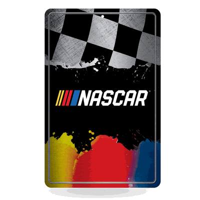 NASCAR Racing Paint Splatter 11"x17" Home Decor Sign