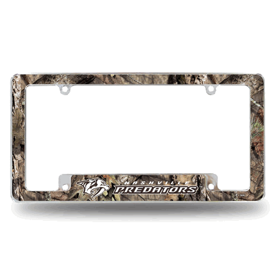 Nashville Predators Mossy Oak Chrome Automotive License Plate Frame