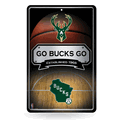 NBA Basketball Milwaukee Bucks 11" x 17" Home Decor Sign