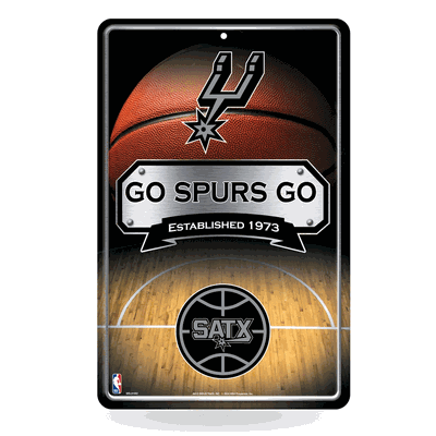 NBA Basketball San Antonio Spurs 11" x 17" Home Decor Sign