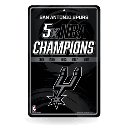 NBA Basketball San Antonio Spurs Champ 11" x 17" Home Decor Sign