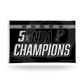 NBA Basketball San Antonio Spurs Multi Champ 3' x 5' Banner Flag