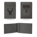 NBA Milwaukee Bucks Gray Laser Engraved Front Pocket Wallet