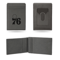 NBA Philadelphia 76ers Gray Laser Engraved Front Pocket Wallet