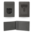 NBA Sacramento Kings Gray Laser Engraved Front Pocket Wallet