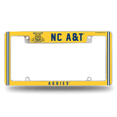 NC A&T Aggies Classic 12" x 6" Chrome Automotive License Plate Frame