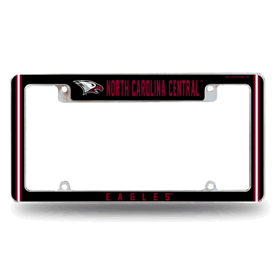 NC Central�Eagles 12" x 6" Chrome Automotive License Plate Frame