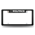 NC State Wolfpack Black 12" x 6" Chrome Auto License Plate Frame