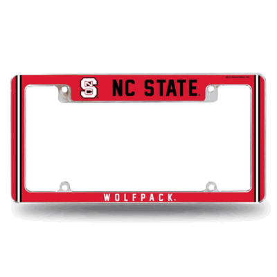 NC State Wolfpack Classic Chrome Automotive License Plate Frame