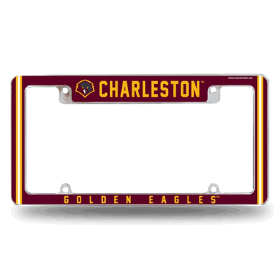 NCAA Charleston Golden Eagles Chrome Automotive License Plate Frame
