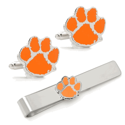 NCAA Clemson University Tigers Cufflinks & Tie Bar Gift Set