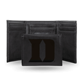 NCAA Duke Blue Devils Black Laser Engraved Faux Leather Trifold
