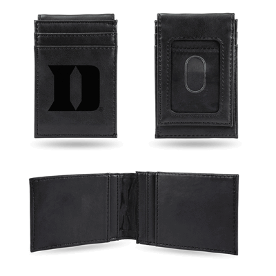NCAA Duke Blue Devils Black Laser Engraved Front Pocket Wallet