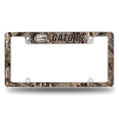 NCAA Florida Gators Mossy Oak Chrome Automotive License Plate Frame