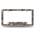 NCAA Iowa Hawkeyes Mossy Oak Chrome Automotive License Plate Frame NCAA Iowa Hawkeyes Mossy Oak Chrome Automotive License Plate Frame