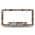 NCAA LSU Tigers Mossy Oak Chrome Automotive License Plate Frame NCAA LSU Tigers Mossy Oak Chrome Automotive License Plate Frame