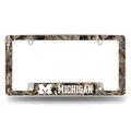 NCAA Michigan Wolverines Mossy Oak Chrome Auto License Plate Frame NCAA Michigan Wolverines Mossy Oak Chrome Auto License Plate Frame