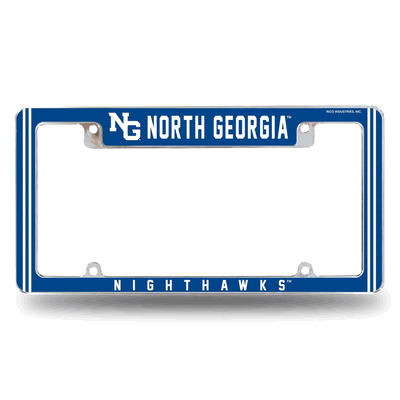NCAA North Georgia Nighthawks Chrome Automotive License Plate Frame