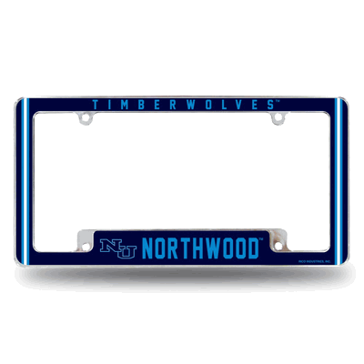 NCAA Northwood�Timberwolves Chrome Automotive License Plate Frame