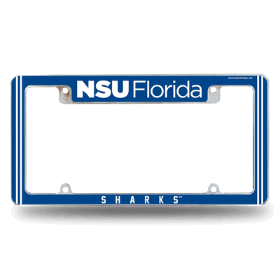NCAA Nova Southeastern Sharks Chrome Automotive License Plate Frame