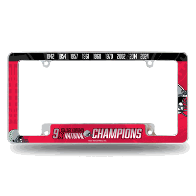 NCAA Ohio State Buckeyes Multi Champ Chrome Auto License Plate Frame