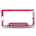 NCAA Ohio State Buckeyes Wave Chrome Automotive License Plate Frame NCAA Ohio State Buckeyes Wave Chrome Automotive License Plate Frame