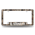 NCAA Oklahoma Sooners Mossy Oak Chrome Automotive License Plate Frame NCAA Oklahoma Sooners Mossy Oak Chrome Automotive License Plate Frame